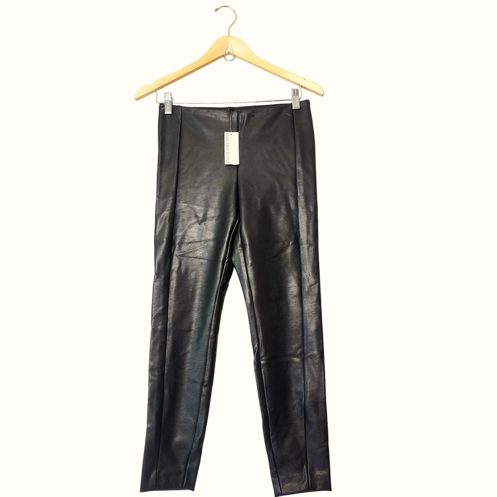 Banana Republic Devon Pant 2P NWT Faux Leather Slim Leg 90s Minimalist Goth Chic